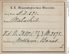 Etiketten zu Malachit (NHMW-MIN-Ad521)